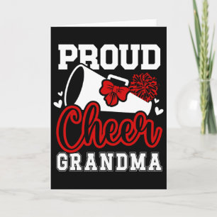Proud Cheer Grandma Cheerleader Grandma Cheerleadi Card
