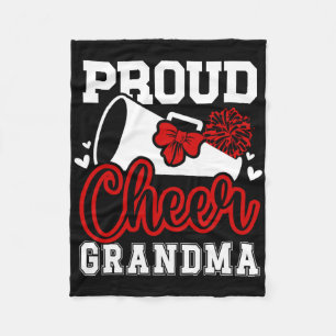 Proud Cheer Grandma Cheerleader Grandma Cheerleadi Fleece Blanket