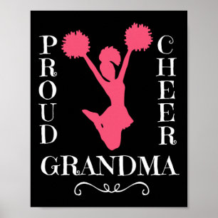 Proud Cheer Grandma Grandmother Cheerleading Gifts Poster