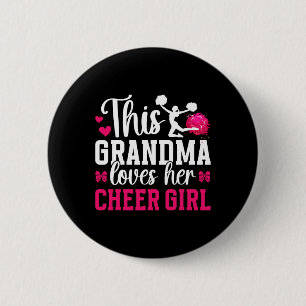 Proud Cheer Grandma Of A Cheerleader Grandmother _ 6 Cm Round Badge