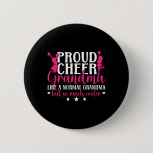 Proud Cheer Grandma Of A Cheerleader Grandmother 6 Cm Round Badge