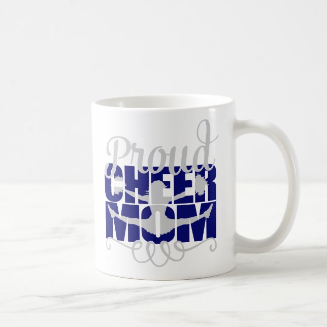Proud Cheer Mum in Blue Coffee Mug (Right)