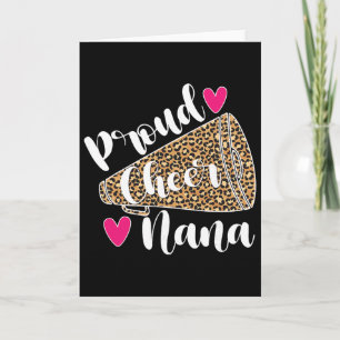 Proud Cheer Nana Cheerleading Grandma Of A Cheerle Card