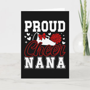 Proud Cheer Nana Grandma Cheerleading Nana Cheerle Card