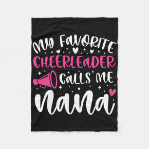 Proud Cheer Nana Grandma Of A Cheerleader Nana  Fleece Blanket