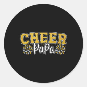 Proud Cheer Papa My Favourite Cheerleader Calls Me Classic Round Sticker