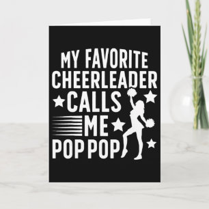 Proud Cheer Pop Pop Cheerleader Pop Pop Cheerleadi Card