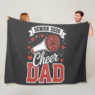 Proud Cheer Senior dad 2026 Fleece Blanket