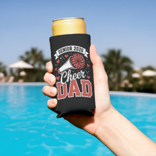 Proud Cheer Senior dad 2026 Seltzer Can Cooler