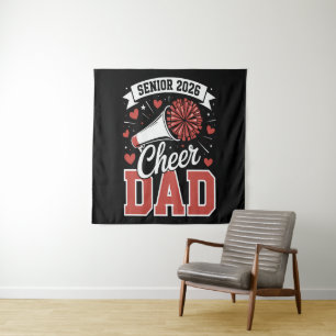 Proud Cheer Senior dad 2026 Tapestry