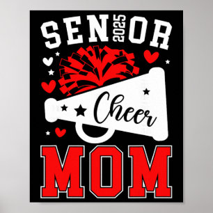 Proud Cheer Senior Mum 2025 Cheerleading Senior Ma Poster