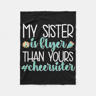 Proud Cheerleading Sis Of A Cheerleader Women's Bl Fleece Blanket