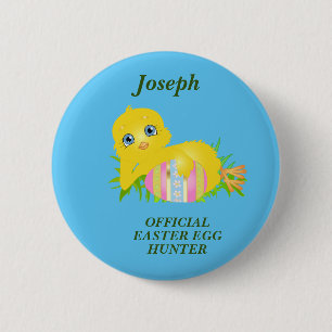 Proud Chick Easter Egg Hunt 6 Cm Round Badge