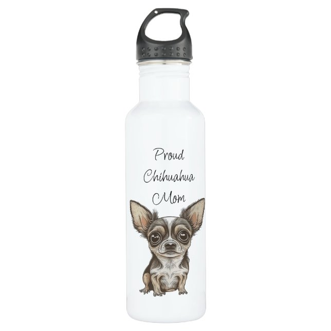 Proud Chihuahua Mum 710 Ml Water Bottle (Front)