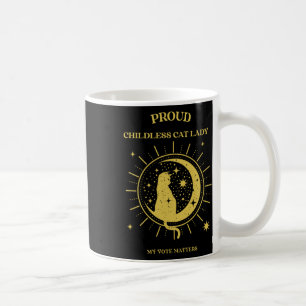 Proud Childless Cat Lady My Vote S Sticker Coffee Mug