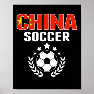 Proud China Soccer Fans Jersey Pride Chinese Footb Poster