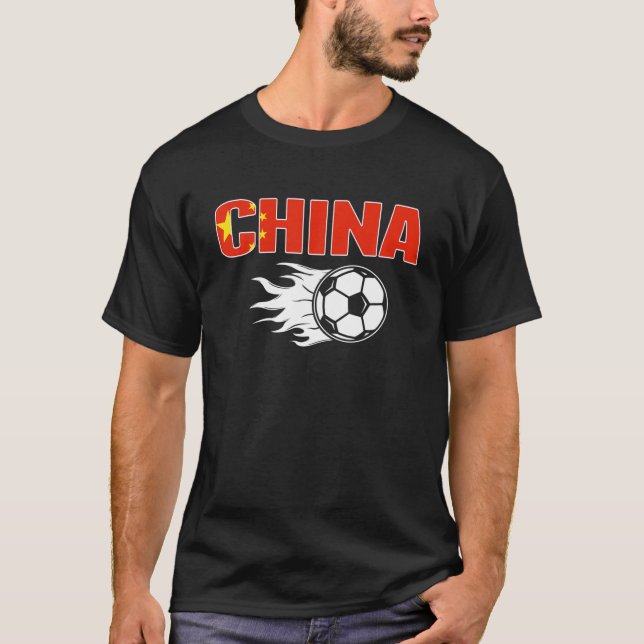 Proud China Soccer Fans Jersey Pride Chinese Footb T-Shirt (Front)