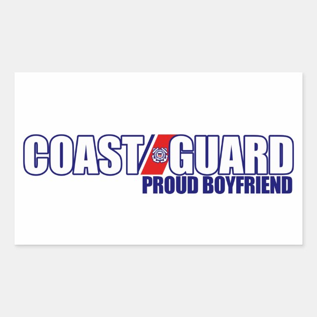 Proud Coast Guard Boyfriend Rectangular Sticker (Front)
