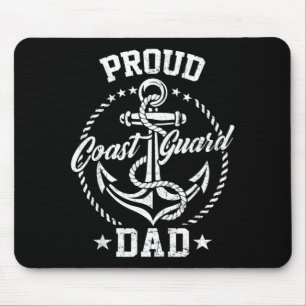 Proud Coast Guard Dad USCG Coastie Family Matching Mouse Pad