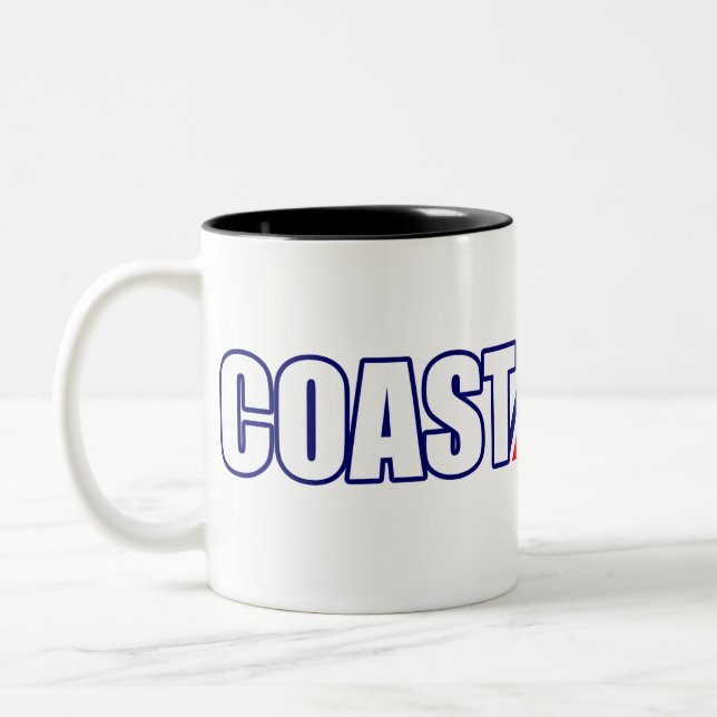 Proud Coast Guard Father Two-Tone Coffee Mug (Left)