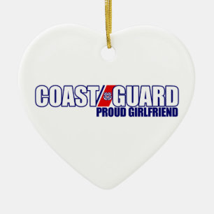 Proud Coast Guard Girlfriend Ceramic Ornament