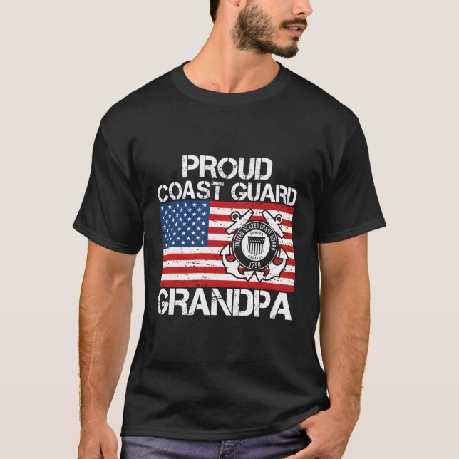 Proud Coast Guard Grandpa T-Shirt (Front)