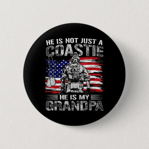 Proud Coast Guard Grandson Granddaughter of 6 Cm Round Badge