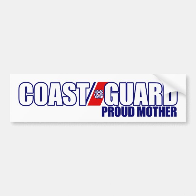 Proud Coast Guard Mother Bumper Sticker (Front)