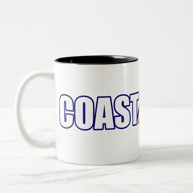 Proud Coast Guard Mother Two-Tone Coffee Mug (Left)