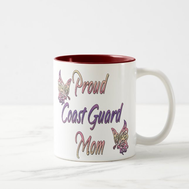 Proud Coast Guard Mum Two-Tone Coffee Mug (Right)