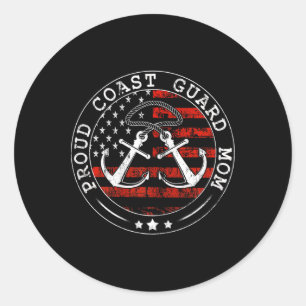 Proud Coast Guard Mum Us Military Shirt Mothers Da Classic Round Sticker