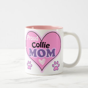 Proud Collie Mum Two-Tone Coffee Mug