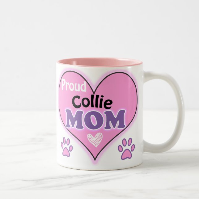 Proud Collie Mum Two-Tone Coffee Mug (Right)