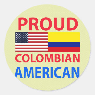 Proud Colombian American Classic Round Sticker