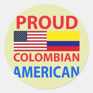 Proud Colombian American Classic Round Sticker