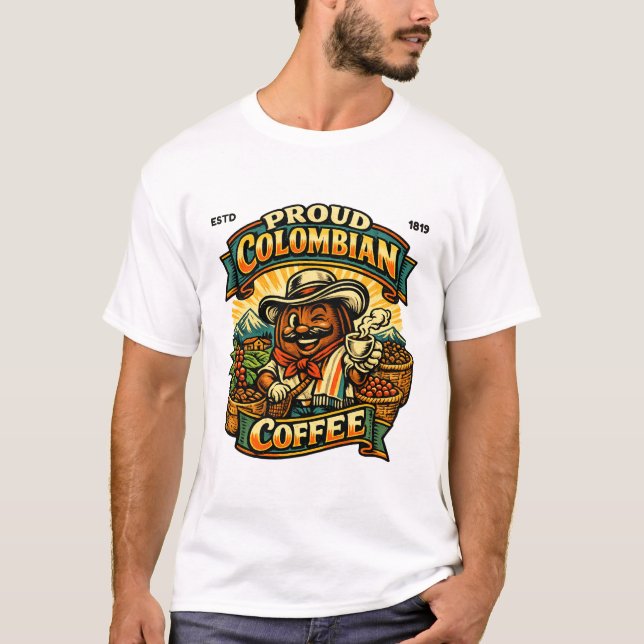 Proud Colombian coffee T-Shirt (Front)