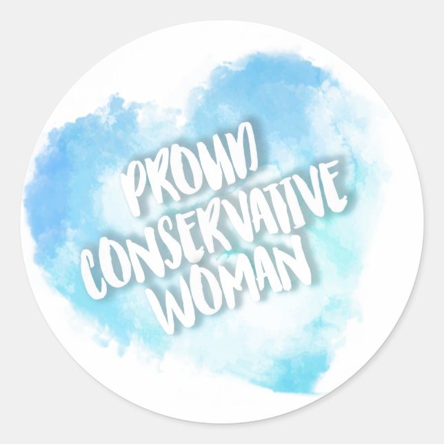 Proud Conservative Woman Sticker (Front)