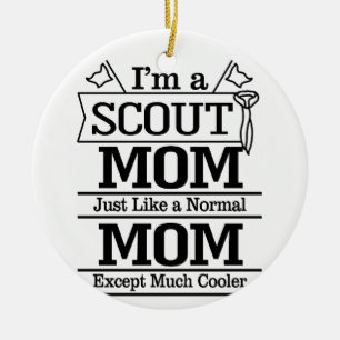 Proud Cool Scout Mum Photo Ceramic Ornament