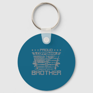 Proud Corpsman Brother Flag Usa Key Ring