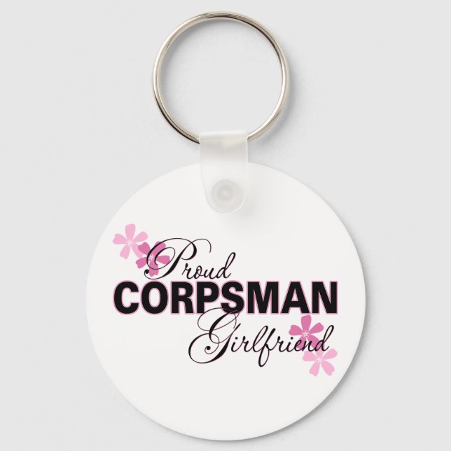 Proud Corpsman Girlfriend Key Ring (Front)