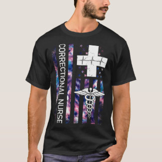 Proud Correctional Nurse Registered Nurse USA Amer T-Shirt
