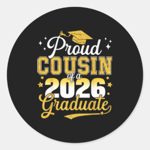 Proud Cousin Class 2026 Graduate Classic Round Sticker