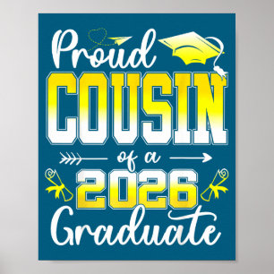 Proud Cousin Class 2026 Graduate Illustration Poster