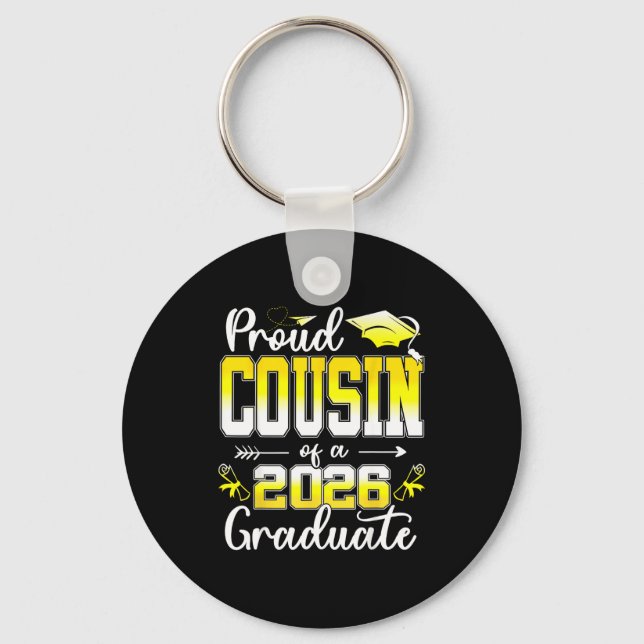 Proud Cousin Class 2026 Graduate Key Ring (Front)