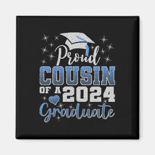 Proud Cousin Of 2024 Graduate Awesome Family Colle Magnet