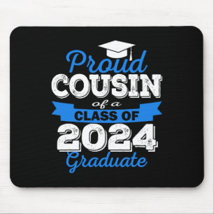 Proud Cousin Of 2024 Graduate Awesome Family Colle Mouse Pad