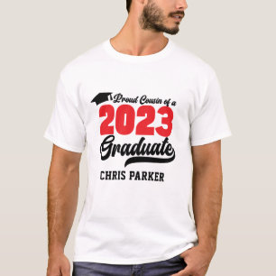 Proud Cousin of a 2023 Graduate Red Bold Script T-Shirt