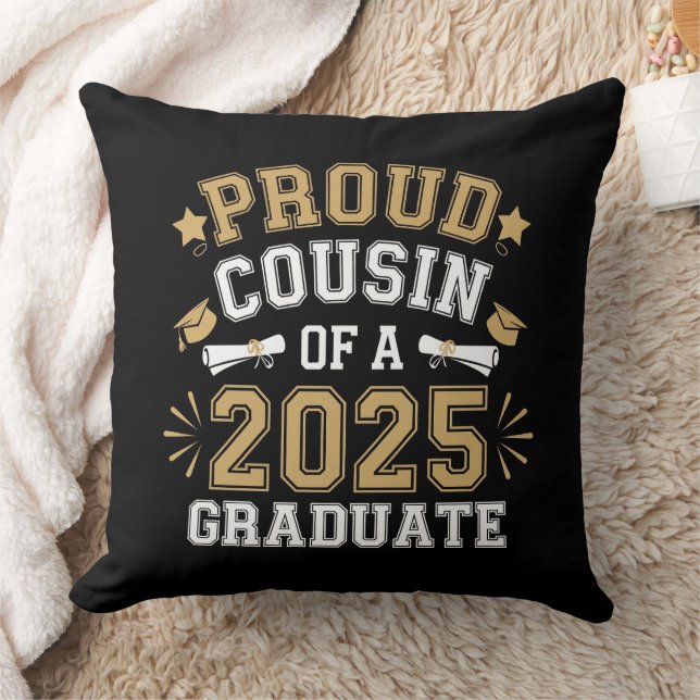 Proud Cousin Of A 2025 Graduate Family Graduation Cushion (Blanket)