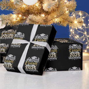 Proud Cousin Of A 2025 Graduate Graduation Wrapping Paper