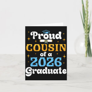 Proud cousin of a 2026 graduate congratulation wit card